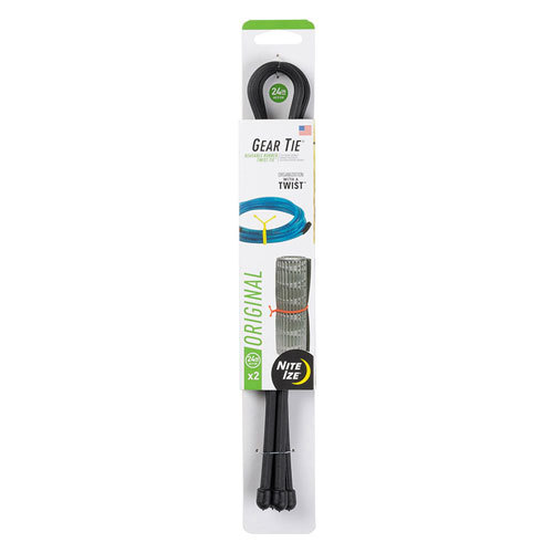 Nite Ize Nite Ize Gear Tie 61cm 2pk - Black - $20.21