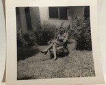 Woman Posing Near House Vintage 3”x3 Photo 1946 Lollar’s Birmingham Box4 - $3.95