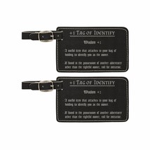 D&amp;D Tag of Identify Funny Item Description Travel Gifts 2 pack Luggage Tags - £13.46 GBP