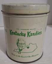 Vintage Col Sanders Kentucky Kandies Tin Can KFC Candy Vanilla Cream Dan... - $16.98
