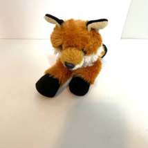 8” Aurora Baby Fox Very Soft Plush Stuffed Animal Red Orange White Black - £11.01 GBP