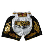 S KIDS Muay Thai Boxing Shorts Pants MMA Kickboxing unisex white Sport M... - $341.93 MXN