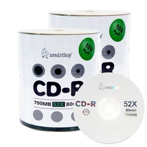 Smartbuy 200-disc 700mb/80min 52x CD-R Logo Top Blank Data Recordable Media Disc - £47.99 GBP