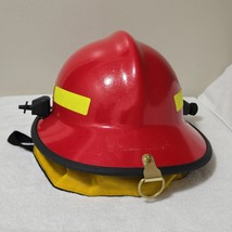 Vintage Lion Apparel Red Legacy 5 Fire Helmet With Yellow Nape Neck # LF... - $167.31