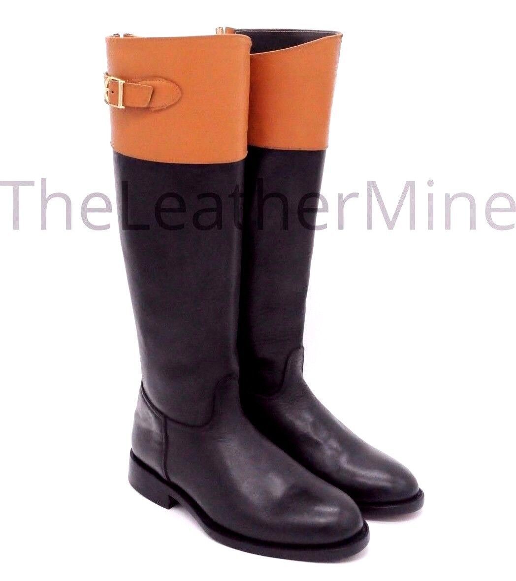 Handmade Custom Leather Riding Boots for Men Tall Polo horse Riding Boots