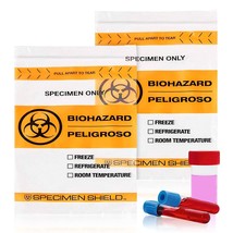 APQ Biohazard Specimen Bags 8 x 10 Inches. Pack of 100 Clear and Red Specimen... - £7.65 GBP+