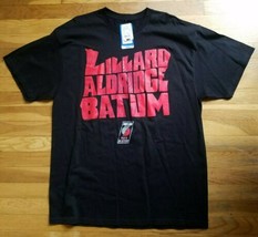 Majestic XL T-Shirt Damian Lillard Aldridge Batum Portland NBA Trail Bla... - $20.31
