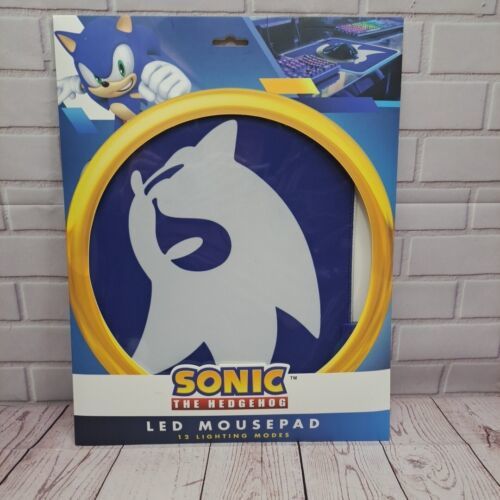 SONIC THE HEDGEHOG LED MOUSEPAD- 12 Lighting Modes - SEGA - 13 X 10 Inches
