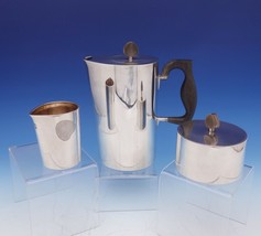 Hermann Danish Sterling Silver Coffee Set 3 Piece Coffee Sugar Creamer (#3136) - £1,994.55 GBP