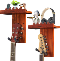 2 Pack Guitar Wall Mount, Guitar Hanger with Wood Shelf, Guitar Hook, Gu - $1,031.25 MXN