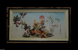 Vintage Chinese China Pictures Heavy Wood Wooden Frame Incredible # 02 - £3,002.45 GBP