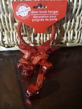 Door Knob Hanger Red & Gold Christmas Bells - $11.76