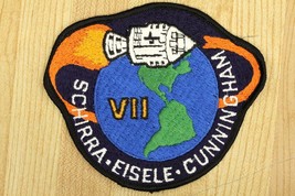 Vintage NASA APOLLO 7 Mission Space Embroidery Patch Schirra Eisele Cunningham - £15.06 GBP