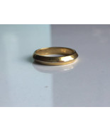 AAA quality natural clean finished gold band in 14k hallmarked gold - £765.46 GBP