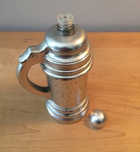 70s Avon Silver Beer Stein after shave bottle with handle (Tribute) image 2