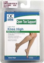 Quality Choice Knee High, Open Toe,  30-40mmHg (Size: XL) Beige - $24.25