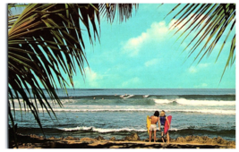 Getting Ready for the Surf Surfing Hawaii Postcard - £5.44 GBP