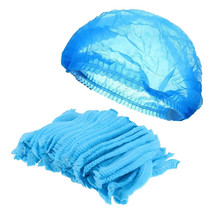 Hair Nets Disposable Bouffant Cap Dustproof Elastic 20&quot; BLUE 100 Pieces ... - $4.42 CAD