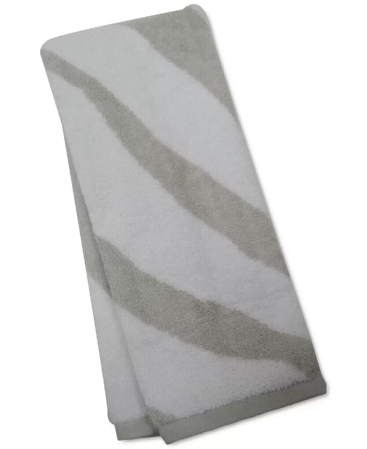 Whim by Martha Stewart Collection Zebra Yarn-Dyed 13" X 13" Wash Cloth-Grey - $8.86