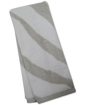 Whim by Martha Stewart Collection Zebra Yarn-Dyed 13&quot; X 13&quot; Wash Cloth-Grey - £7.10 GBP