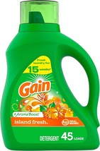 Gain + Aroma Boost Laundry Detergent Liquid Soap, Island Fresh Scent, 45... - $16.70 CAD