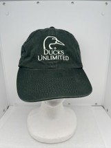 Ducks Unlimited By Outdoor Cap Osfm Green Baseball Cap Hat Hook &amp; Loop Closure - $11.61