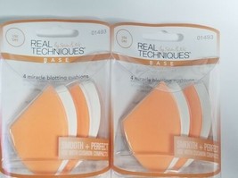 2 Pack REAL TECHNIQUES 4 Miracle Blotting Cushions & Sponges "RT-1493"* (01493) - $4.99