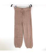 Lulus Teddy-To-Go Taupe Fuzzy Drawstring Joggers Pull On Brown S - £16.07 GBP