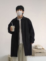 Mafokuwz Japan Retro Medium-length Coat Men Women Trendy Casual Windbreaker High - £142.38 GBP