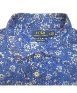 Polo Ralph Lauren Blue Floral Button Collar Shirt Mens XL Custom Slim Fi... - $28.99