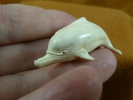 Dolph-20 little swimming Dolphin of shed ANTLER figurine Bali detailed c... - £22.38 GBP