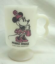 VINTAGE Walt Disney MINNIE MOUSE 5" WHITE MILK GLASS MUG CUP - $19.80