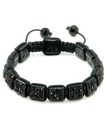 Bracelet Rhinestone Squares New Buddhist Macrame Adjustable Size 1275 - £25.64 GBP