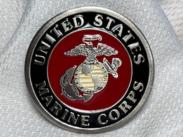 Vtg United States Marine Corps USMC EGA Eagle Globe Anchor Round Belt Buckle - £23.94 GBP
