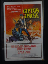 Captain APACHE-1971-POSTER-LEE Van CLEEF-CARROLL BAKER-WESTERN-BASED On Novel Vg - £48.15 GBP