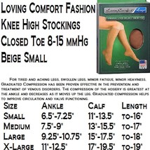 Loving Comfort Fashion Knee High CT 8-15 mmHg (Beige) Small - £14.50 GBP