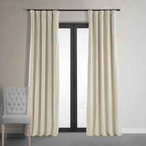 Hpd Half Price Drapes Signature Velvet Thermal Blackout Curtains, Neutral Ground - £51.52 GBP