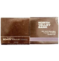 North Valley Bank Vintage Matchbook Thornton Colorado Unstruck Lot Of 2 E78A - £15.63 GBP