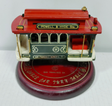 San Francisco Cable Car Turn Table Musical Collectible Powell &amp; Hyde 39 WORKS - £11.94 GBP