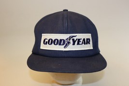 Vintage Goodyear Swingster Snapback Hat Cap Navy Patch USA Made - £27.58 GBP