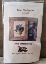 Texas Bluebonnet 12x12 Wool Applique Kit Pattern Triple R Mercantile Qui... - $29.70