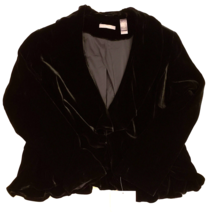 Liz Claiborne Black Velvet Blazer/Jacket Sz-22 - £39.90 GBP