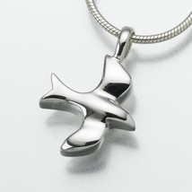 Sterling Silver Dove Memorial Jewelry Pendant Funeral Cremation Urn - £139.65 GBP