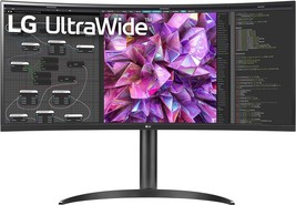 LG UltraWide QHD 34-Inch Curved Computer Monitor 34WQ73A-B, IPS with HDR 10 Comp - £584.32 GBP+