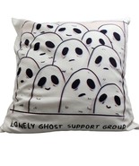 THE LONELY GHOST SUPPORT GROUP Pillow 16&quot;x16&quot; Halloween Decoration - $14.01