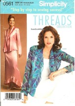 Simplicity 0561 Threads Collection Misses/Petite Camisole Jacket Skirt 16-24 FF - $9.47