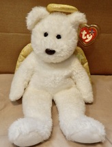 Ty Beanie Baby’s Buddies Rare Halo II Tag Errors White Sparkle Bear 14&quot; 236Y - £306.77 GBP