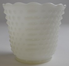 Anchor Hocking  Hobnail Milk Glass Pattern Small Jardiniere (Planter) Home Decor - £7.80 GBP