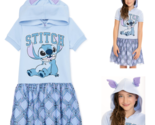 Disney Girls Stitch Hooded Cosplay Dress with Tulle Skirt Size M (7-8) N... - £12.46 GBP