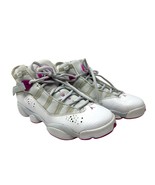 NIke Jordan Air 6 rings sneakers 7 youth GS Platinum Fuchsia Basketball ... - £38.07 GBP